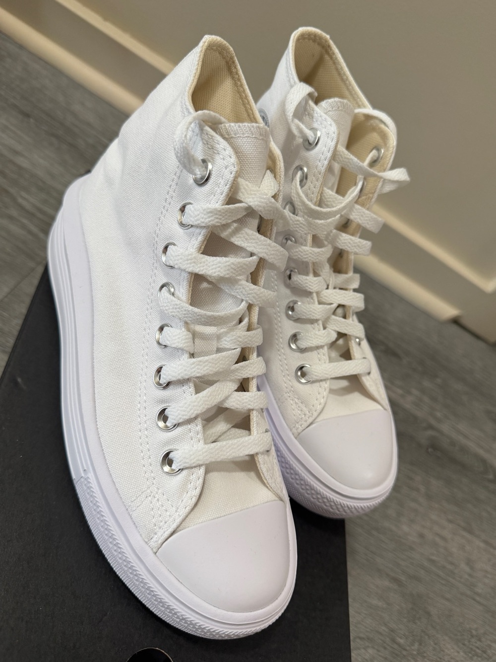 Converse Women's White Canvas High-Top Sneakers